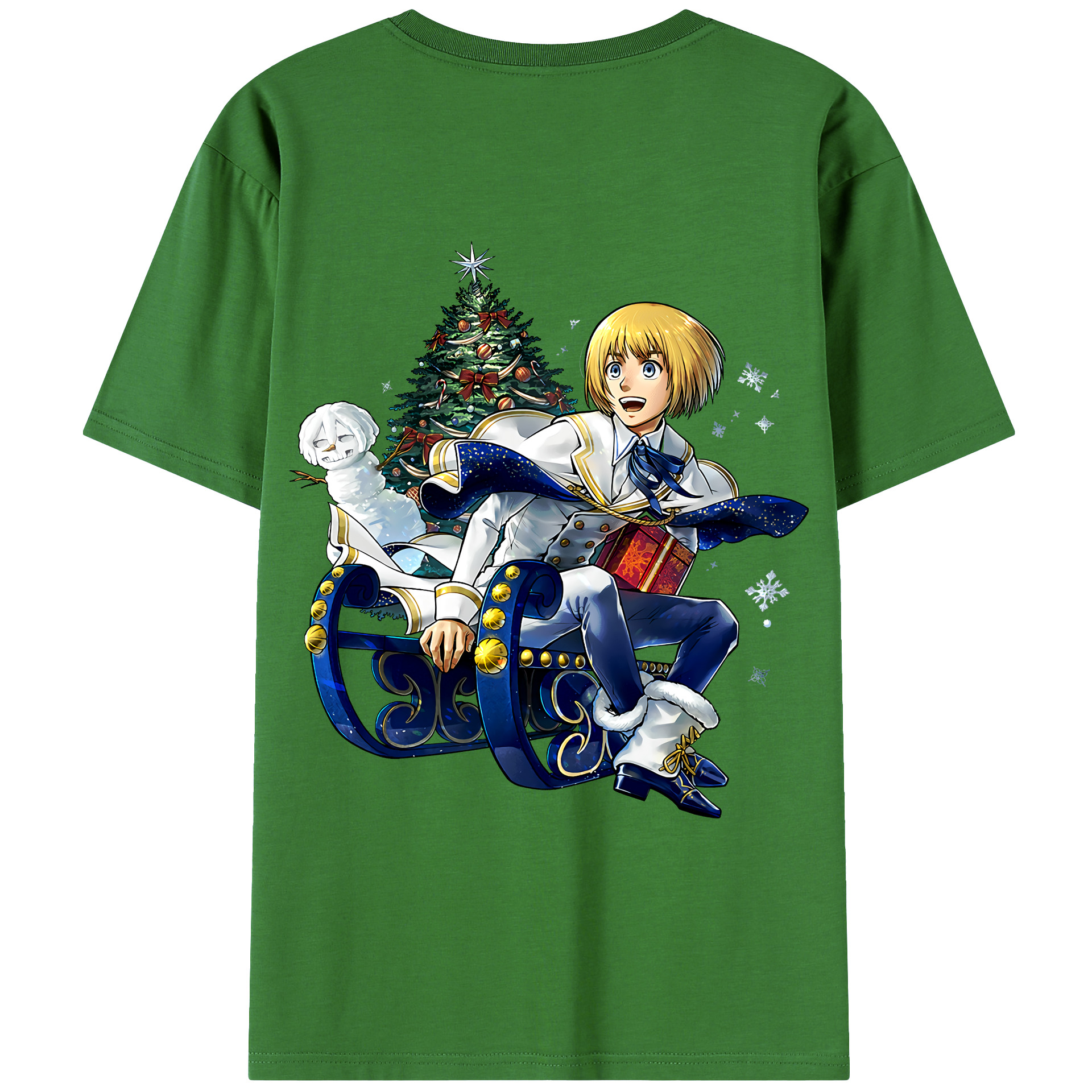 （画像用） 進撃の巨人 アルミン·アルレルト Attack on Titan Armin Arlert レディース半袖Tシャツ(バックプリント)